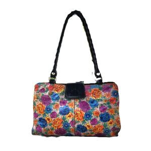 Vintage Patricia Nash Rienzo Floral Spanish Villa Shoulder Bag